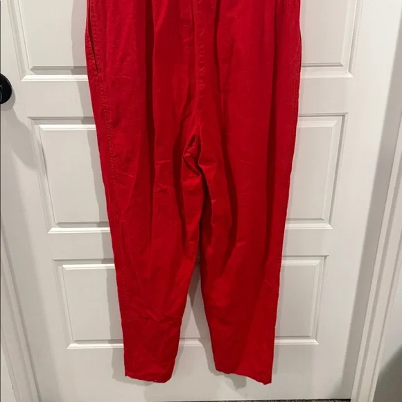Vintage 60s 70s Red Jump Suit Jumpsuit Atomic Retro Mod Disco Dance Coveralls - Picture 6 of 6